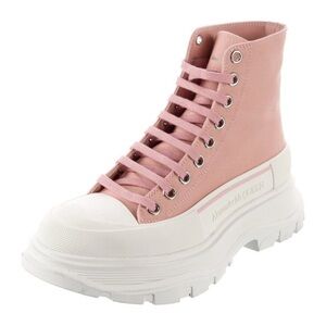 Alexander McQueen Canvas Colorblock Pattern Sneakers, Great Condition